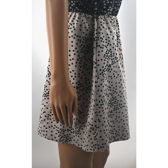 A/X Armani Exchange Twee Black Polka Dot Mini Dress XS Flutter Sleeves No Belt - Picture 8 of 15